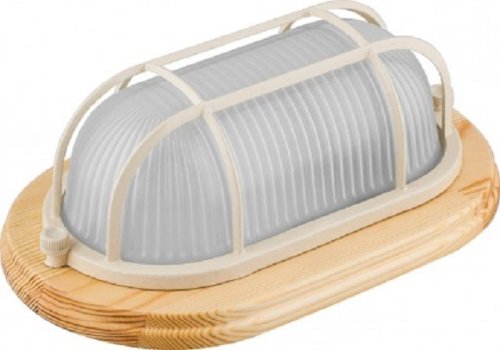 Светильник банный Свет НБО 04-60-012 УХЛ1 Е27 Овал с решеткой Клен IP54 195х75мм картинка 